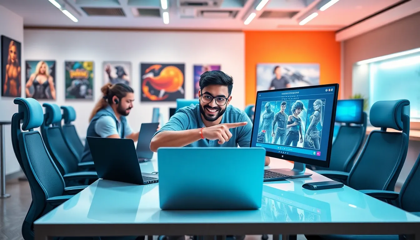 diverse team using ck2generator.com in a modern gaming workspace.